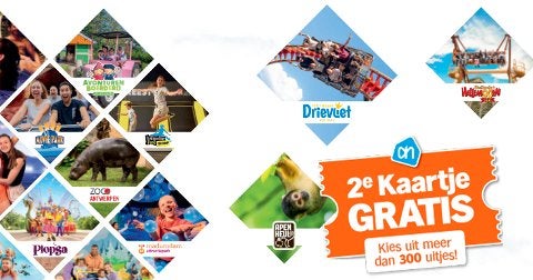 AH volle spaarkaart: 2e kaartje GRATIS bij 300+ uitjes, Albert Heijn, Ophalen