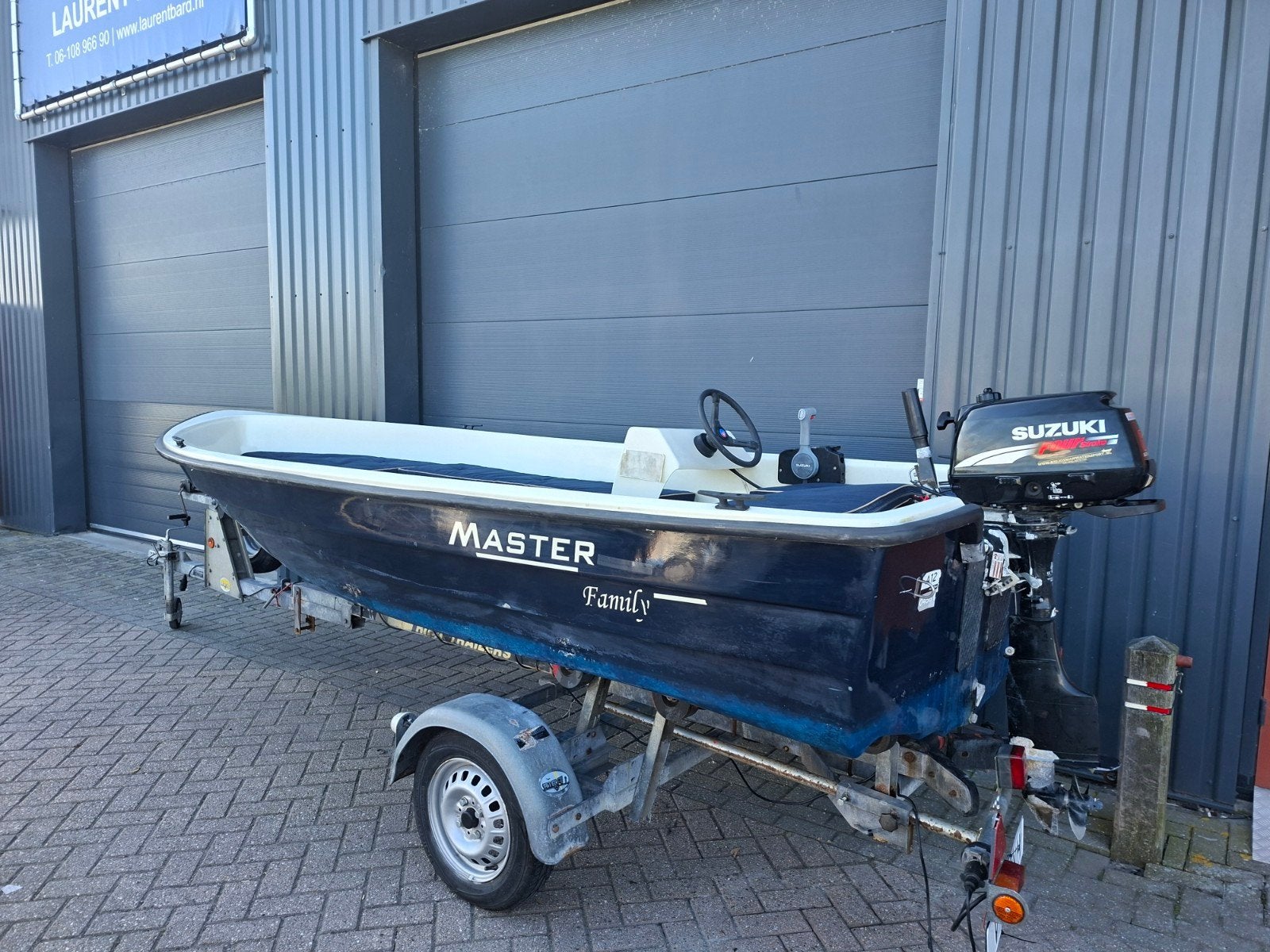 Leuke Master Family 430 + Suzuki 6PK 4 Takt, Consoleboot, Gebruikt, Rondzit, Binnenboordmotor