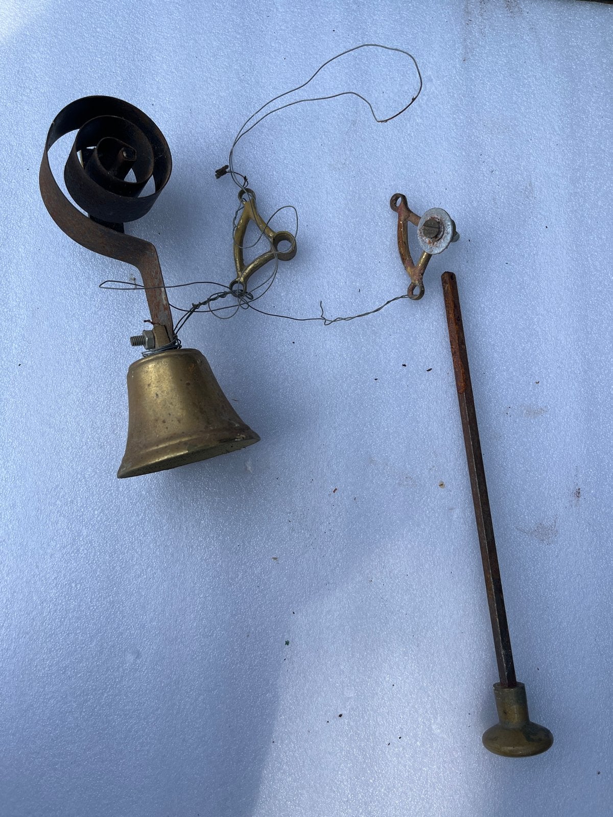 Antieke Deurbel met Mechanisme - Messing, Ophalen of Verzenden