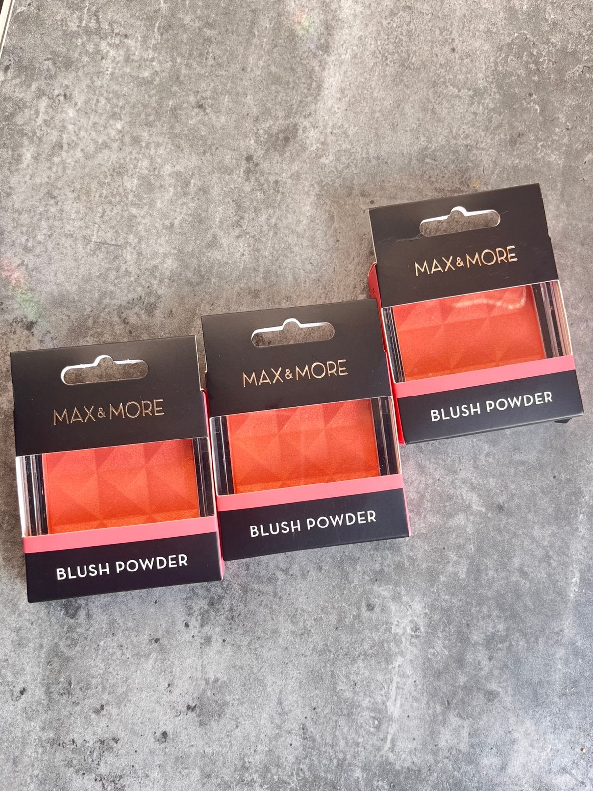 3 Nieuw Max & More Blush Powder - Vegan - Pink Blossom, Wangen, Nieuw, Ophalen of Verzenden, Make-up