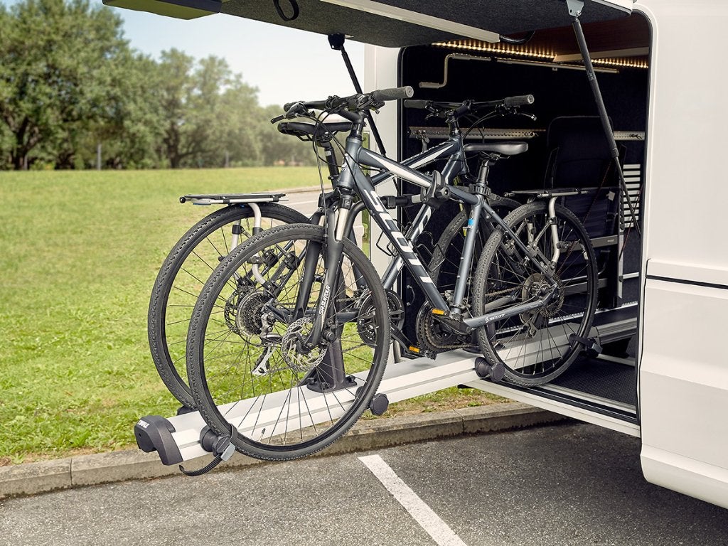 Velo Slide Thule Fietsendrager voor 2 fietsen., Caravans en Kamperen, Camper-accessoires, Nieuw, Ophalen