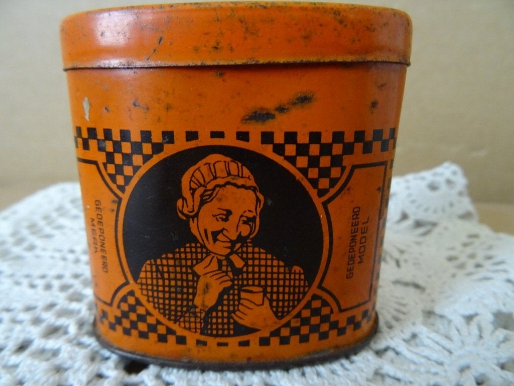 Antiek blikje Van der Cruyssens Deynze extra pepermunt-snuif, Verzamelen, Blikken, Ophalen of Verzenden, Gebruikt, Overige, Overige merken