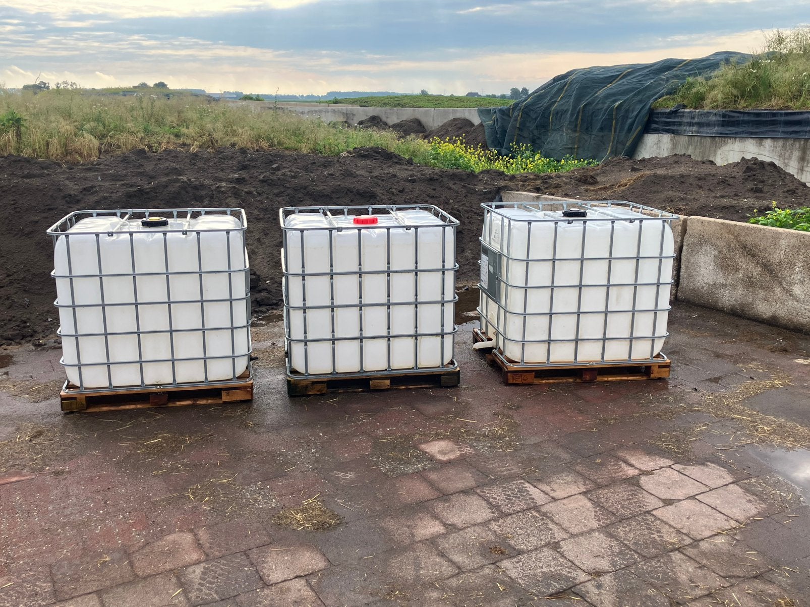 IBC 1000L vat, 150 liter of meer, Ophalen, Zo goed als nieuw, Met kraantje