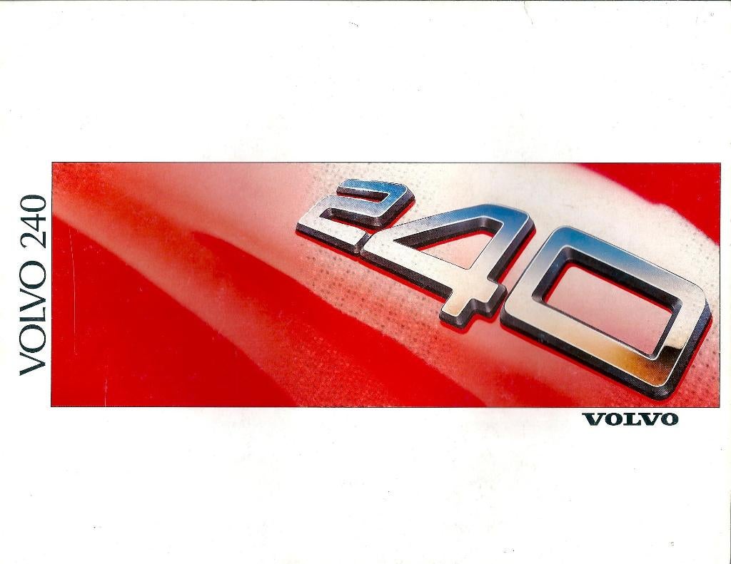 Brochure Volvo 240 1988, Ophalen of Verzenden, Gelezen, Volvo