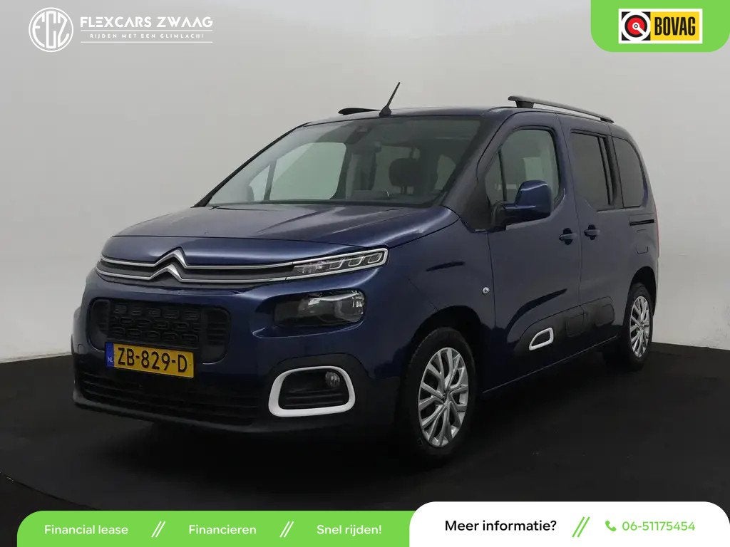 Citroen Berlingo 1.2 Turbo Shine - Climate - Panodak - Camer, Auto's, Voorwielaandrijving, Dealer onderhouden, Stof, Gebruikt