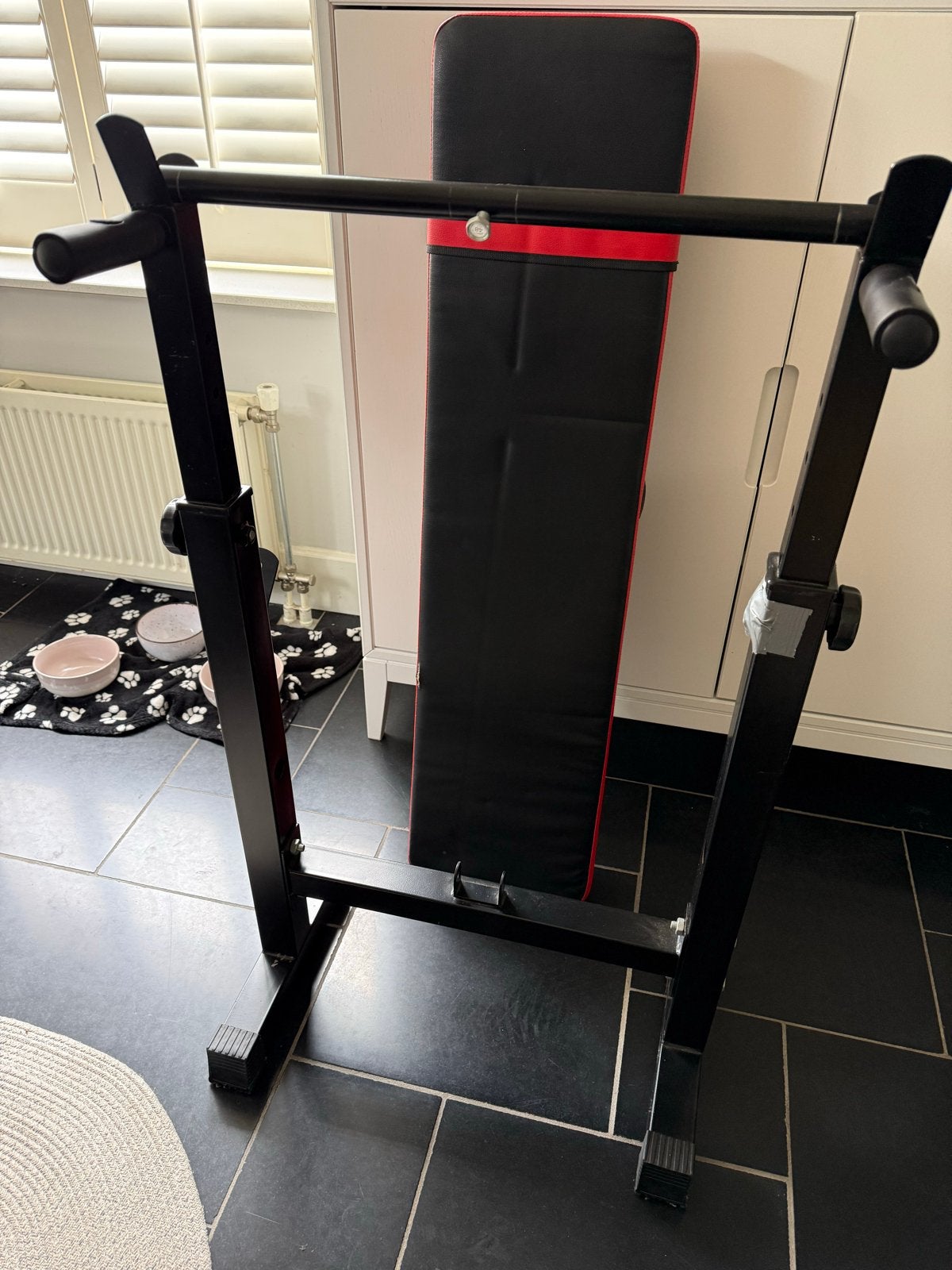 Fitnessbank met optrekstang - Thuisgym, Ophalen, Gebruikt, Armen, Fitnessbank