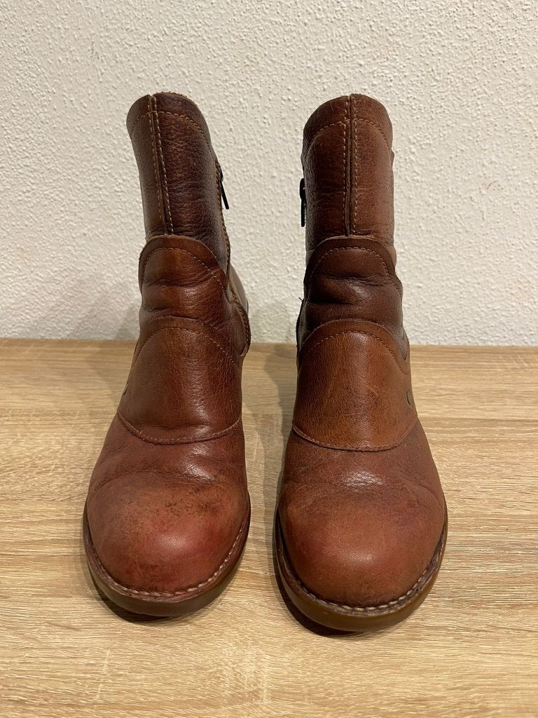 El Naturalista leren enkel laarsjes cognac bruin,  mt 38, Bruin, El Naturalista, Lage of Enkellaarzen, Zo goed als nieuw