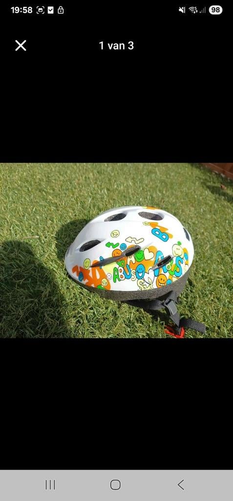 Kinderhelm Abus maat 50-55cm, Ophalen, Gebruikt