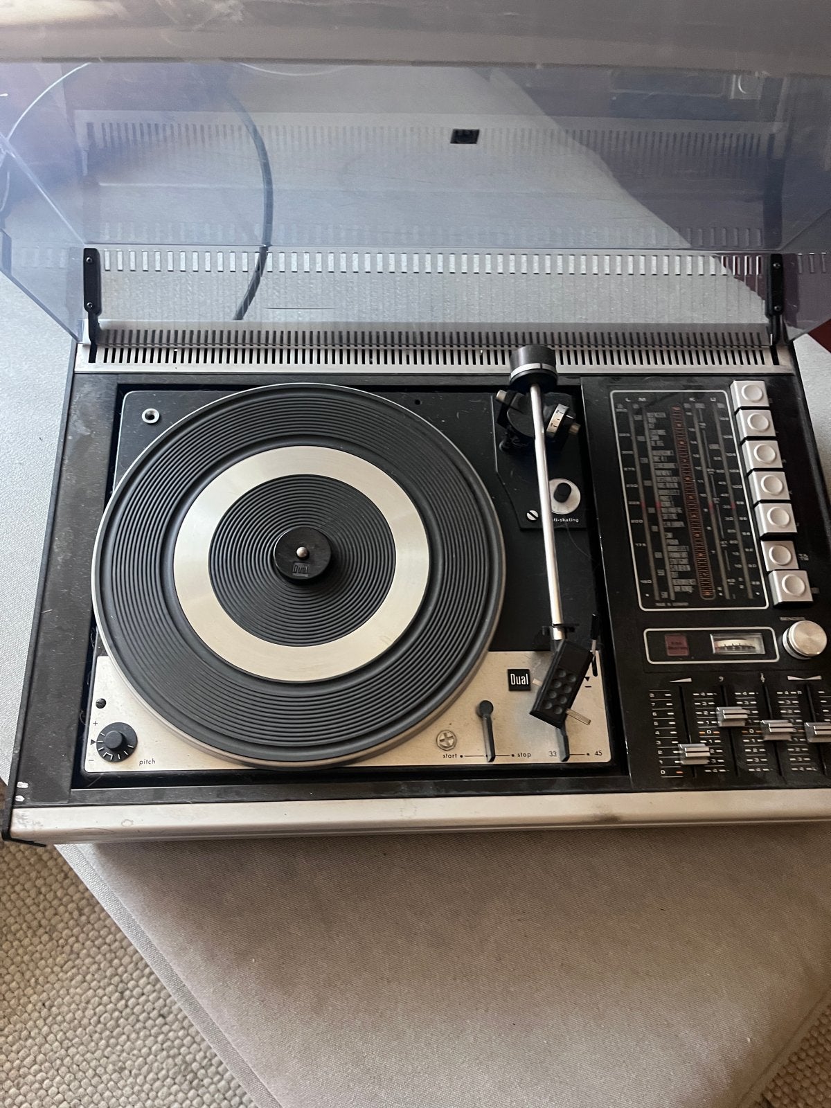 Grundig Studio 1550 - Volledig werkende platenspeler, Gebruikt, Pitch-regelaar, Platenspeler, Ophalen