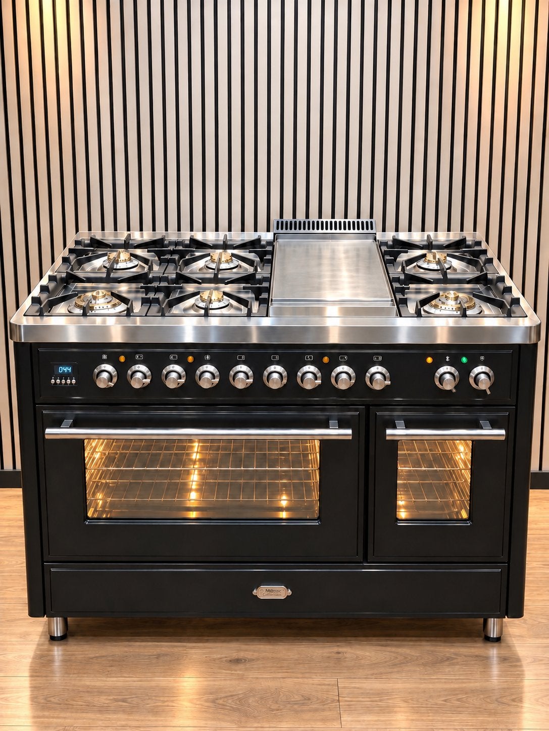 Luxe Boretti Majestic 7 pits met GASOVEN 2 ovens 121x70 cm, Fornello Esperta, Refurbished, Ophalen of Verzenden, Energieklasse A of zuiniger