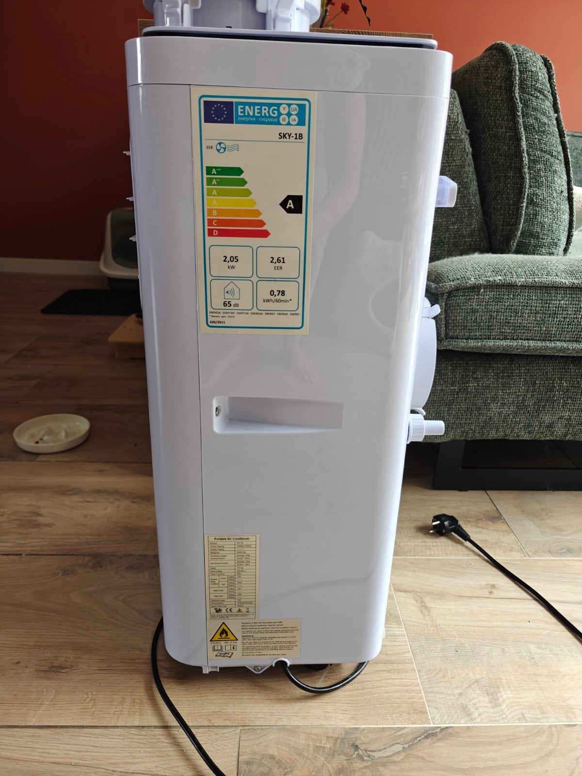 Mobiele airco Sensa Home - Gekocht in juni 2022, Witgoed en Apparatuur, Ophalen, Gebruikt, Minder dan 60 m³, Energieklasse A of zuiniger