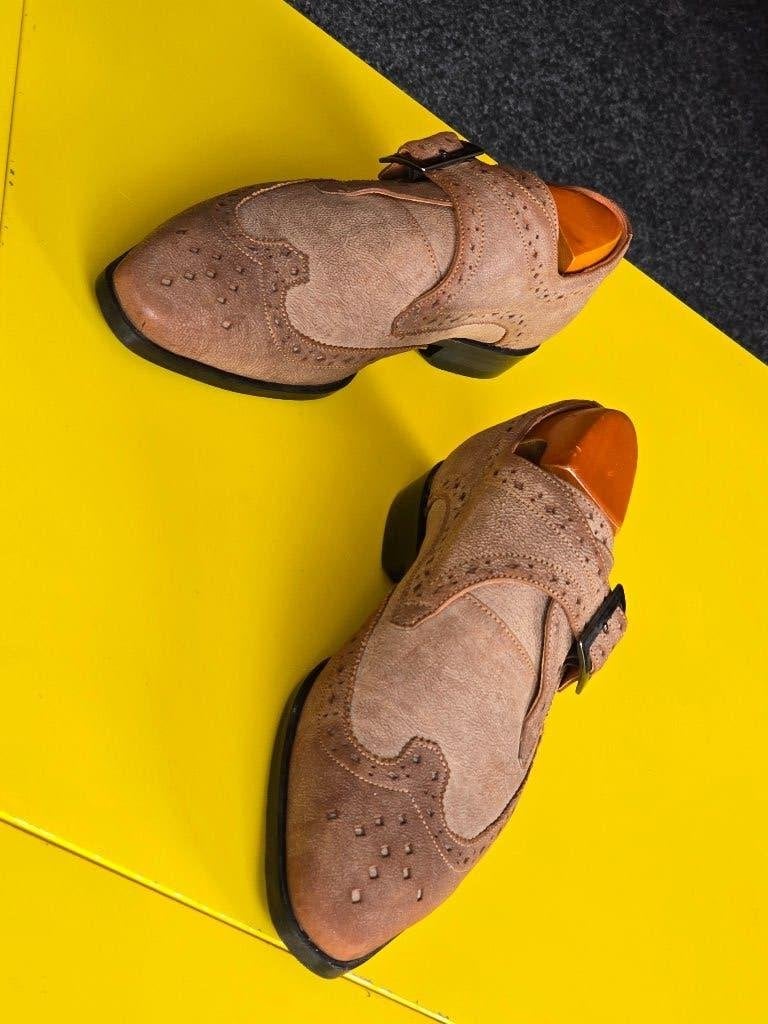 Nieuw Van Lier suede gesp schonene met beige kleur 41/5, Overige kleuren, Van Lier, Nieuw, Ophalen of Verzenden