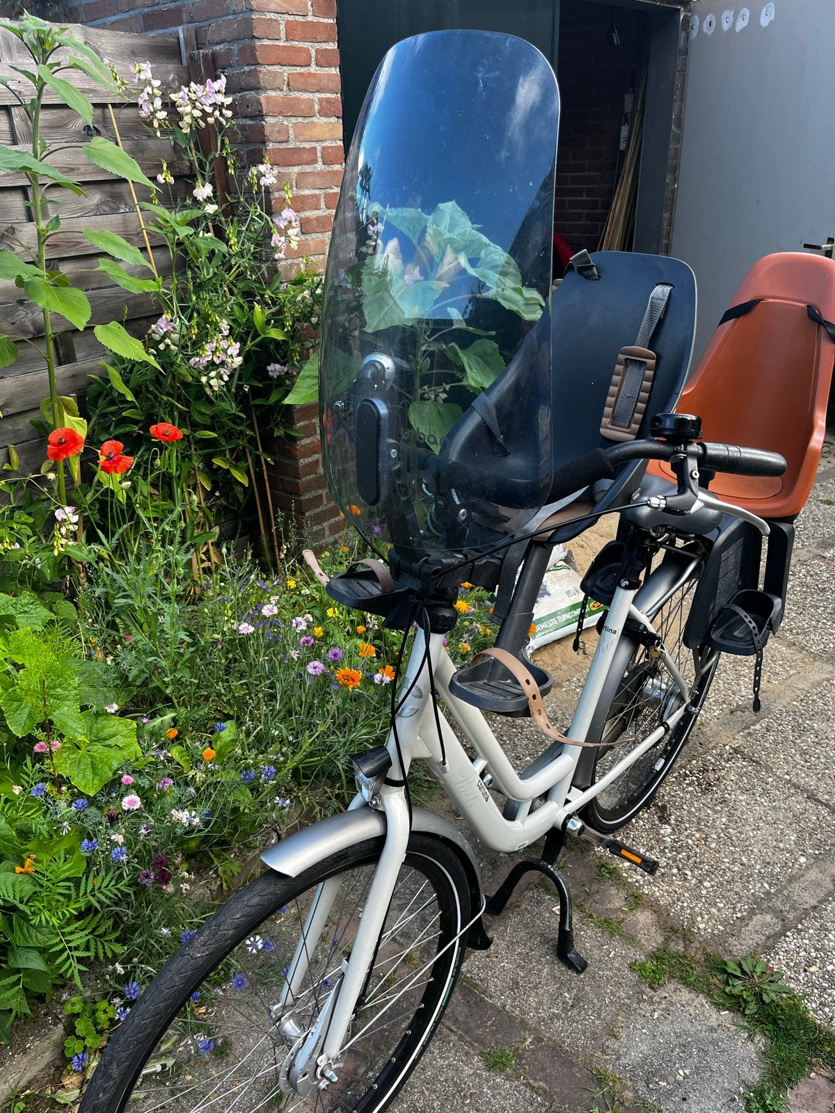 Cortina Mamafiets met twee zitjes - Top conditie, Overige merken, (Extra) lage instap, Velgrem, Ophalen of Verzenden