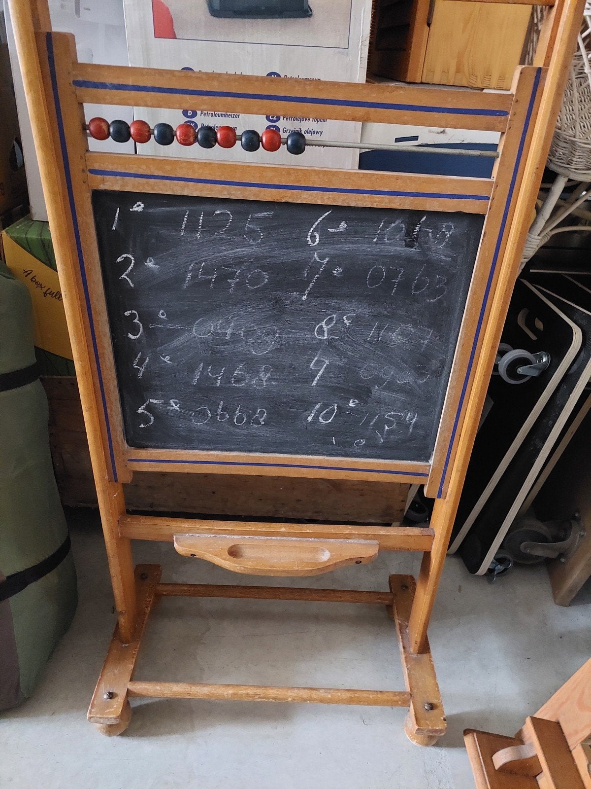 Oud school botd, Ophalen, Krijtbord