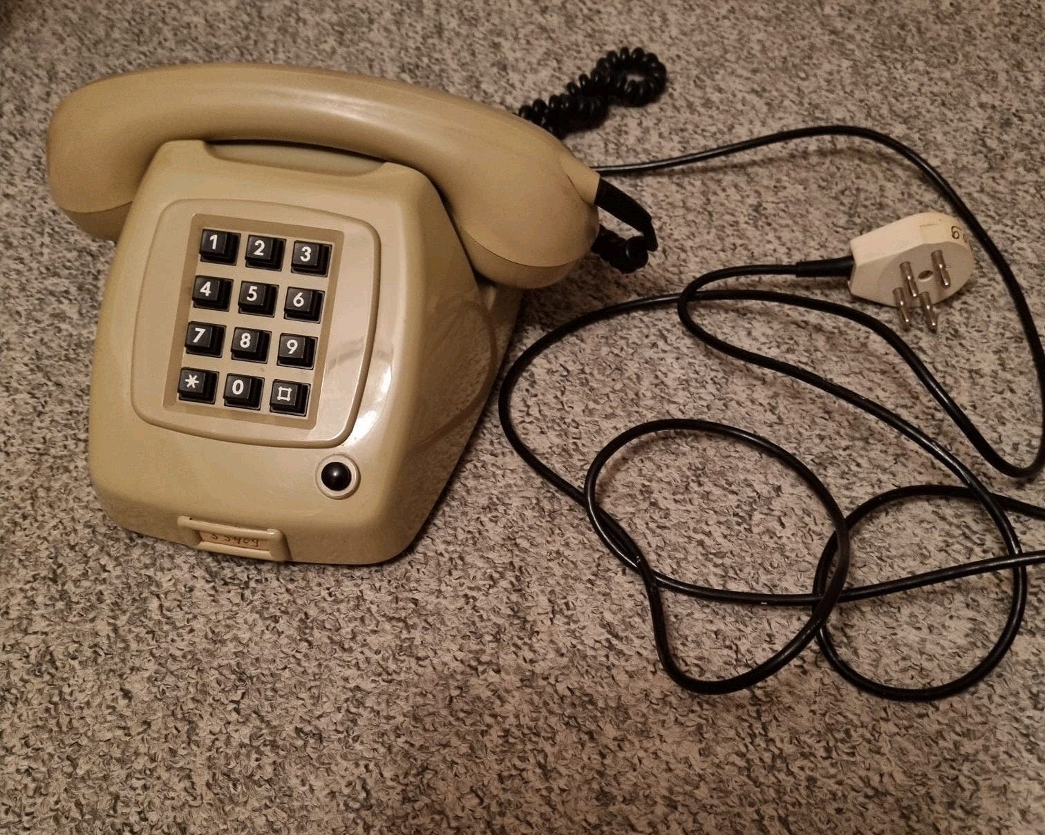 Vintage PTT T65 TDK Telefoon met druktoetsen, Telecommunicatie, Ophalen of Verzenden, Gebruikt