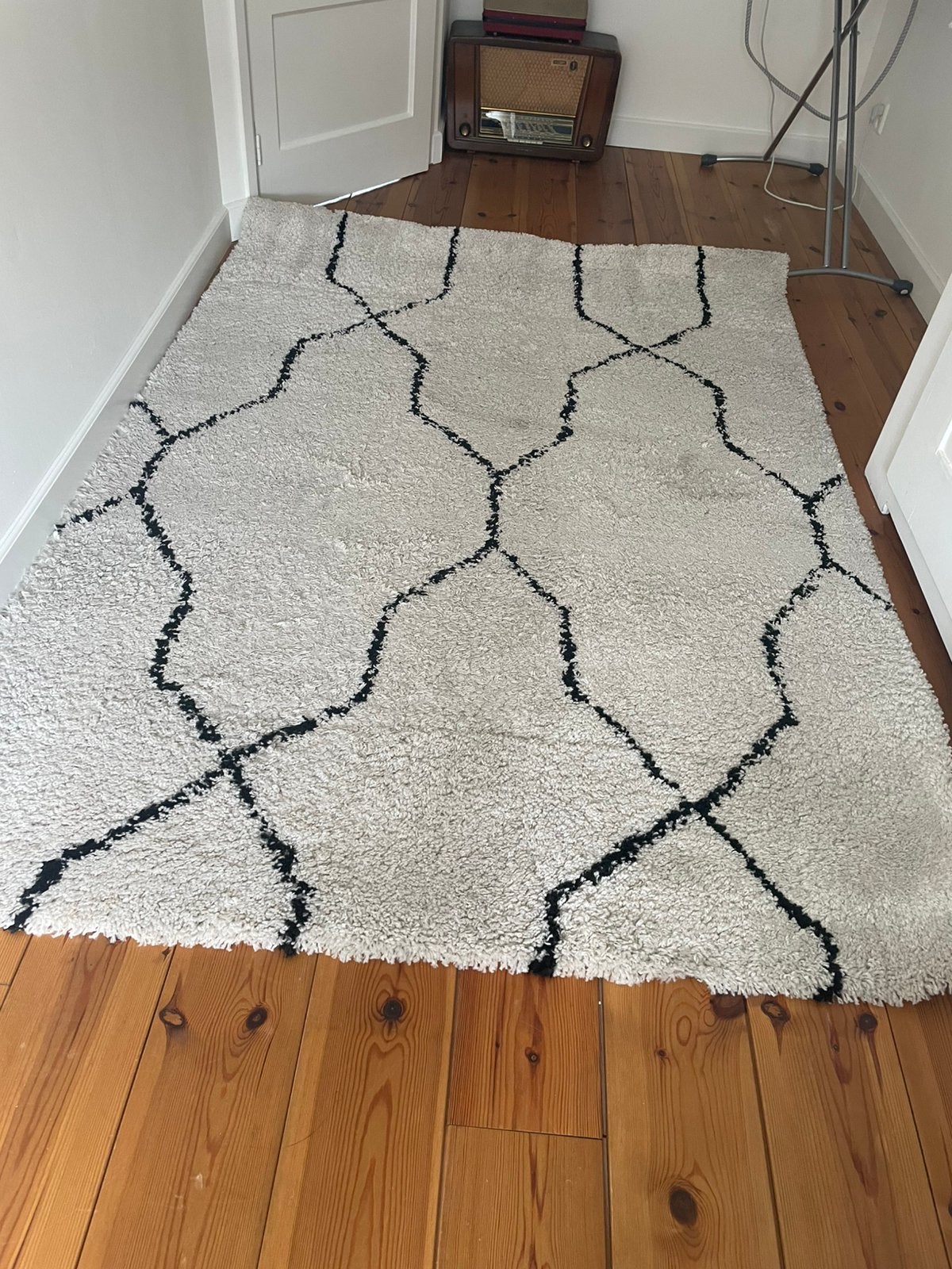 Te koop vloerkleed, Ophalen, Gebruikt, Beige, 150 tot 200 cm