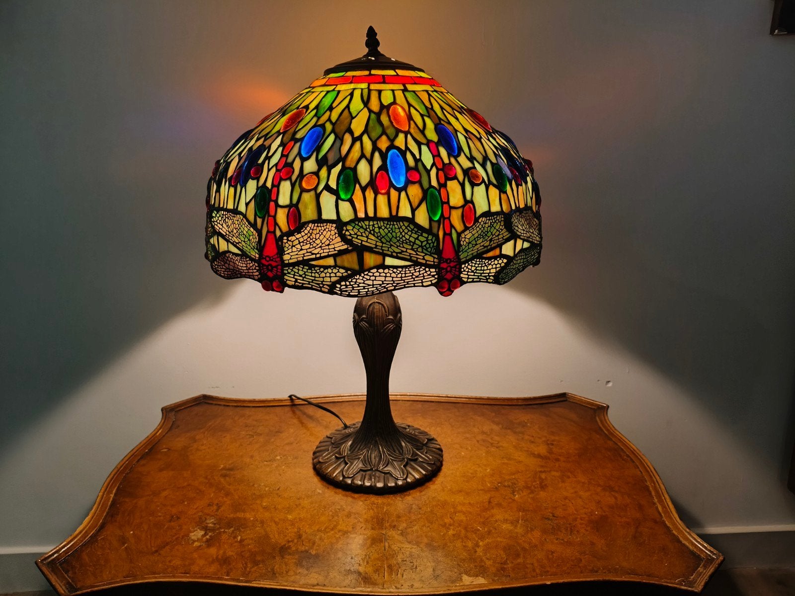 Grote Tiffany lamp, Huis en Inrichting, Ophalen, Glas