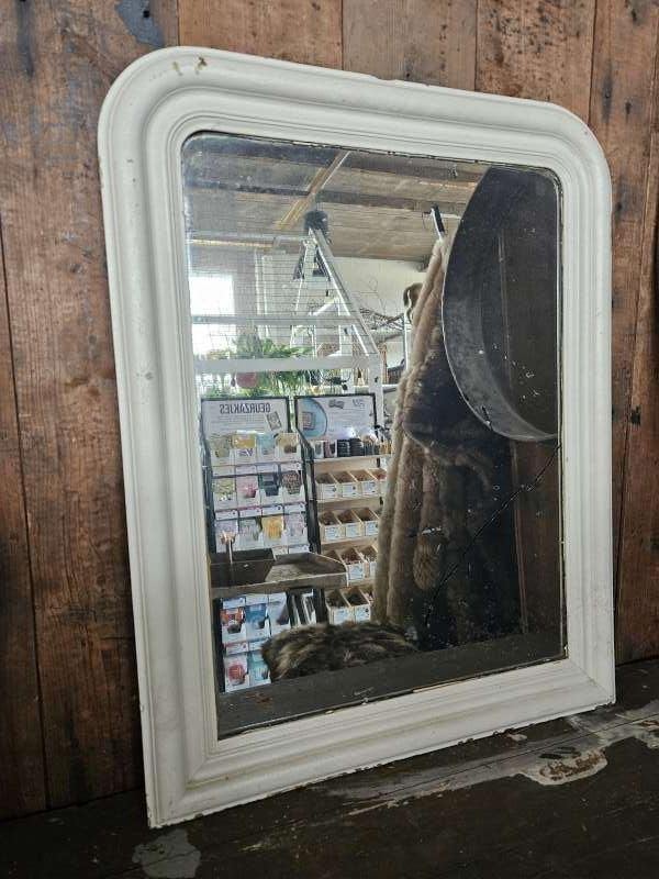 antieke franse spiegel ``WOONWINKEL RUSTIEK``, Ophalen, Overige vormen, 50 tot 100 cm