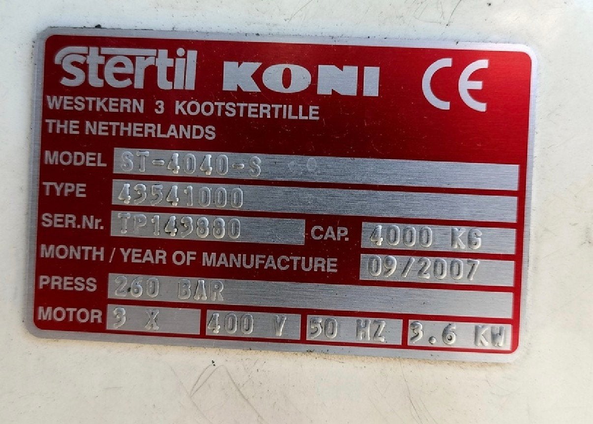 Stertil Koni autobrug werkplaats brug 4 ton ST-4040-S, Auto diversen, Ophalen, Gebruikt