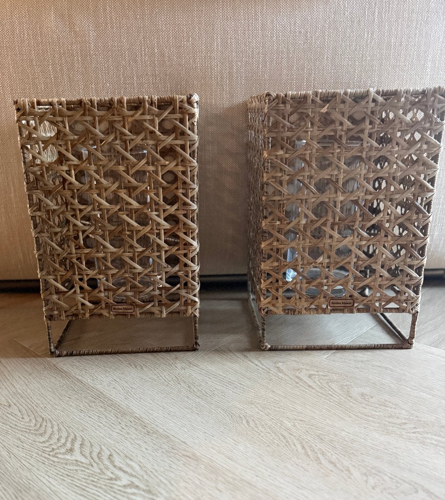 Riviera Maison Rattan Open Weave Hurricane Maat L, Afgeronde hoeken, Natuurlijk materiaal, Vierkant, Ophalen of Verzenden