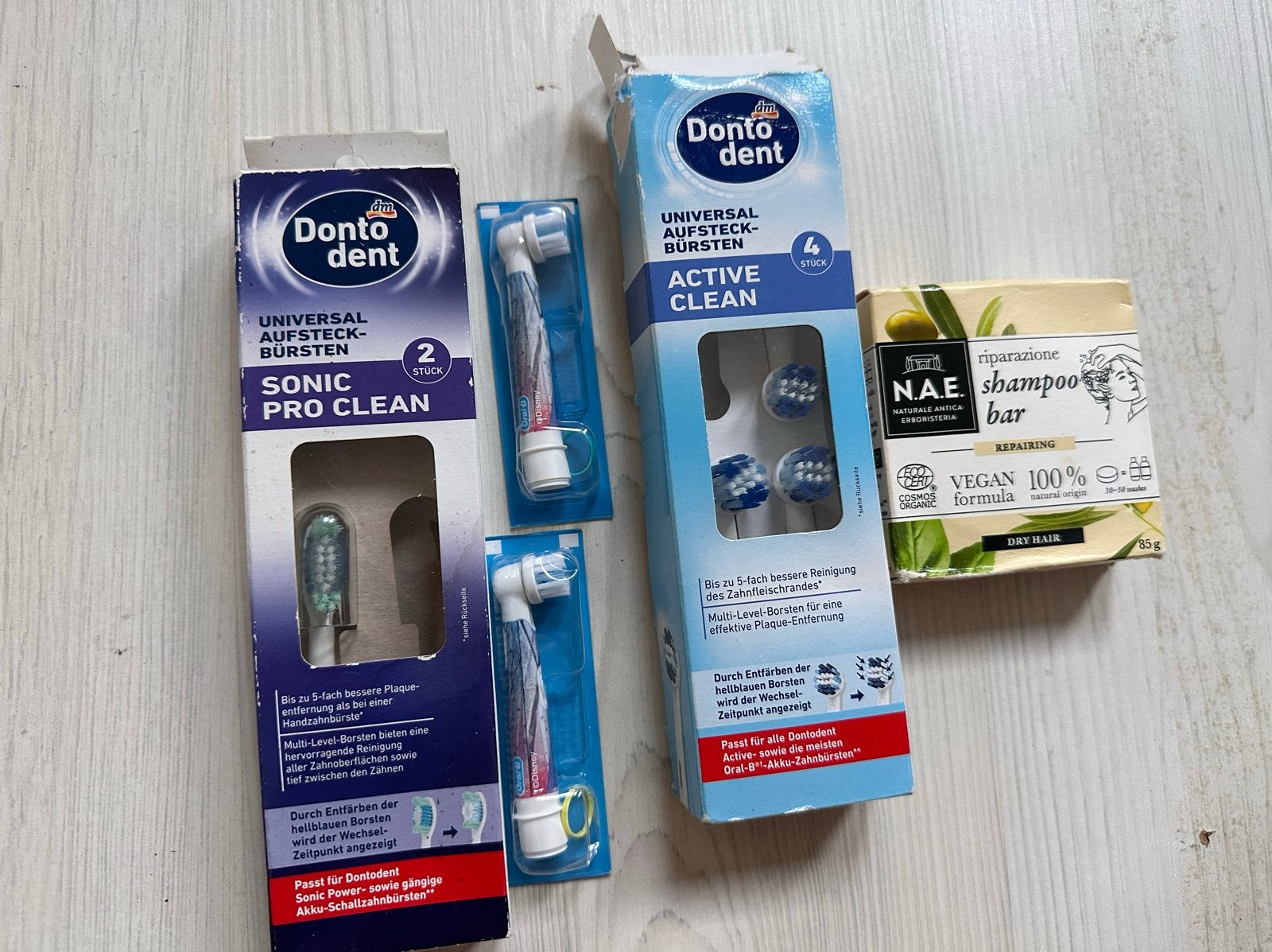 Donto Dent Opzetborstels & N.A.E. Shampoo Bar, Ophalen, Nieuw, Gehele gezicht, Reiniging