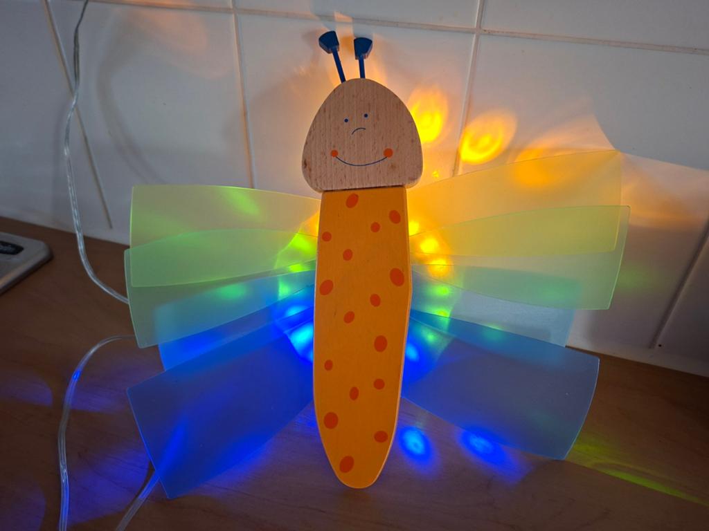 Haba nachtlamp vlinder, Ophalen of Verzenden, Zo goed als nieuw, Lamp