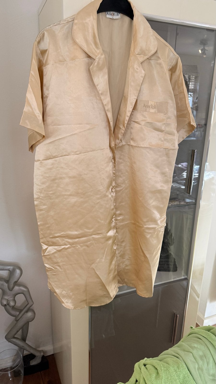Anni Rolfi Satijnen Pyjama Maat L, Ophalen of Verzenden, Zo goed als nieuw, Maat 42/44 (L)