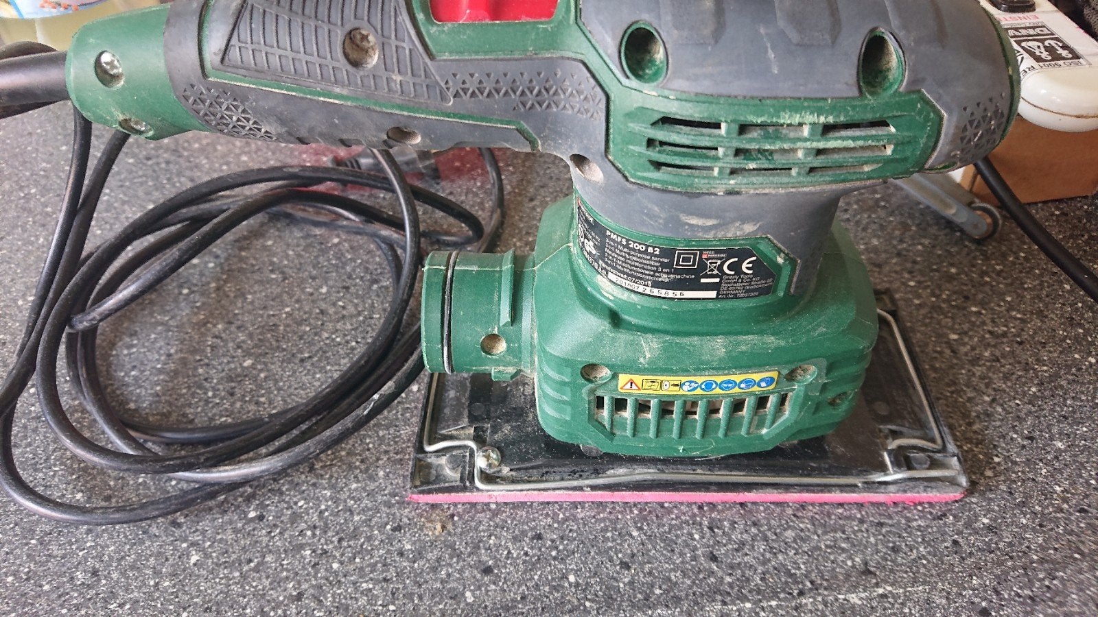 Parkside vlakschuurmachine 200 watt, Ophalen of Verzenden, Zo goed als nieuw, Minder dan 600 watt, Vlakschuurmachine