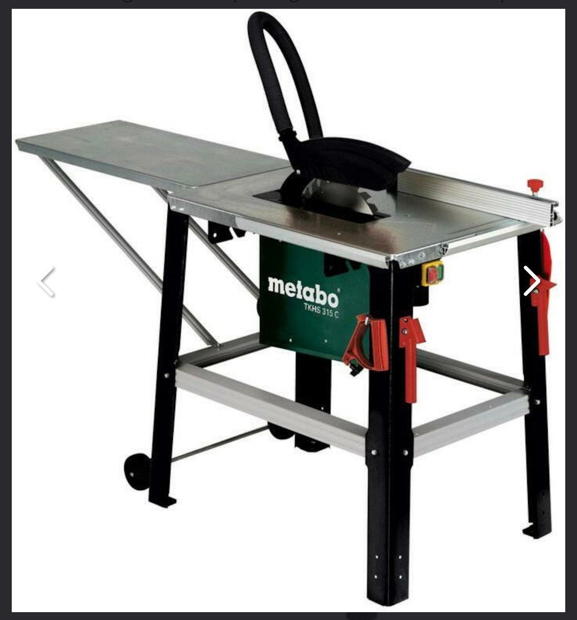 METABO TKHS 315 C - 2,0 WNB tafelcirkelzaag 315 mm 2000 W, Ophalen, Cirkelzaag, 70 mm of meer, Zo goed als nieuw