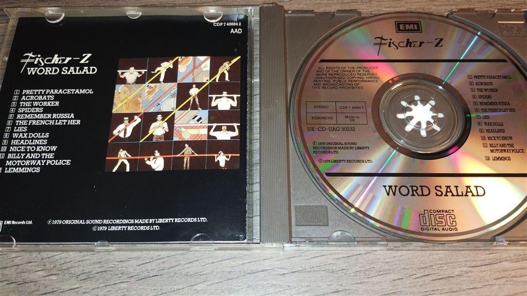 Fischer-Z ‎- Word Salad, Cd's en Dvd's, Ophalen of Verzenden, Zo goed als nieuw