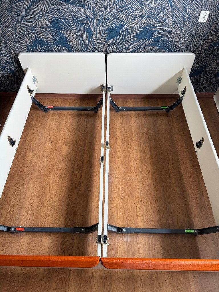 Ombouw bed met Auping bodem 180x200, Ophalen, Tweepersoons, 180 cm, Modern
