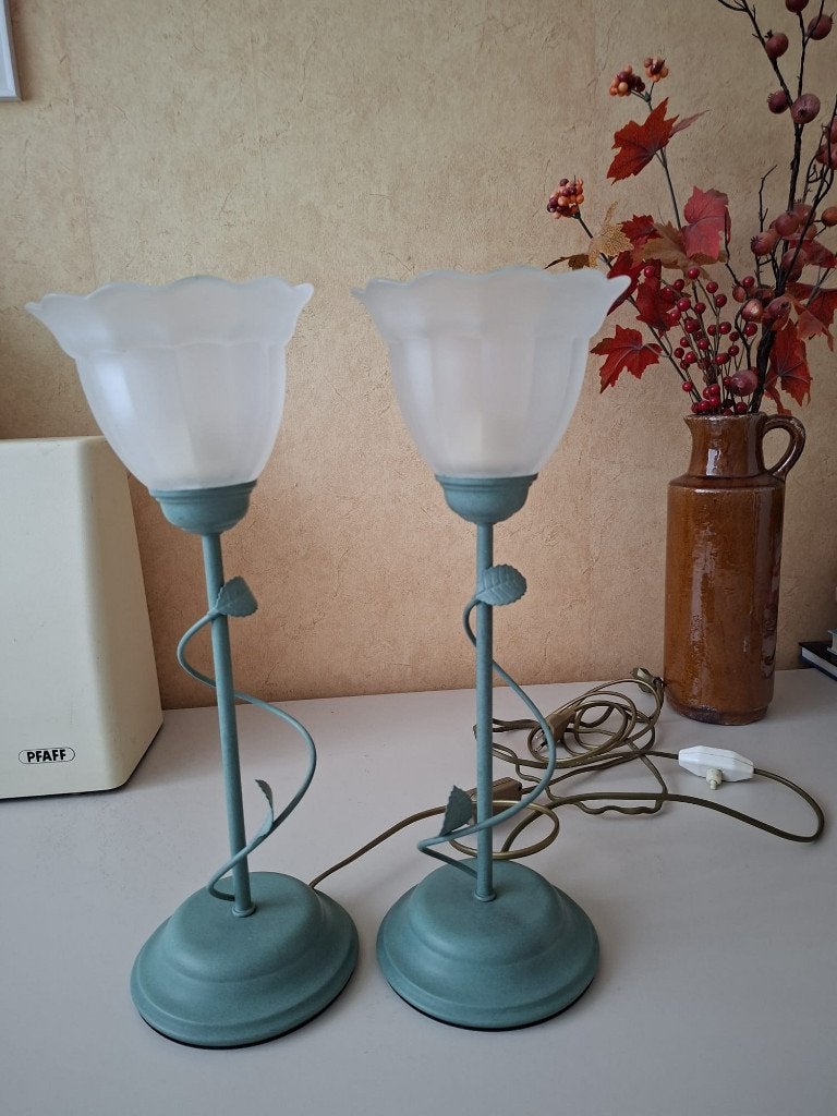 Tafellampen 2 stuks, Ophalen, 41 cm, Overige merken, Met schakelaar