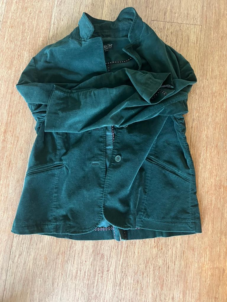 OPUS Pre-owned Suède Blazer - Groen - Maat XL, Ophalen of Verzenden, Gedragen, Maat 46/48 (XL) of groter, Groen