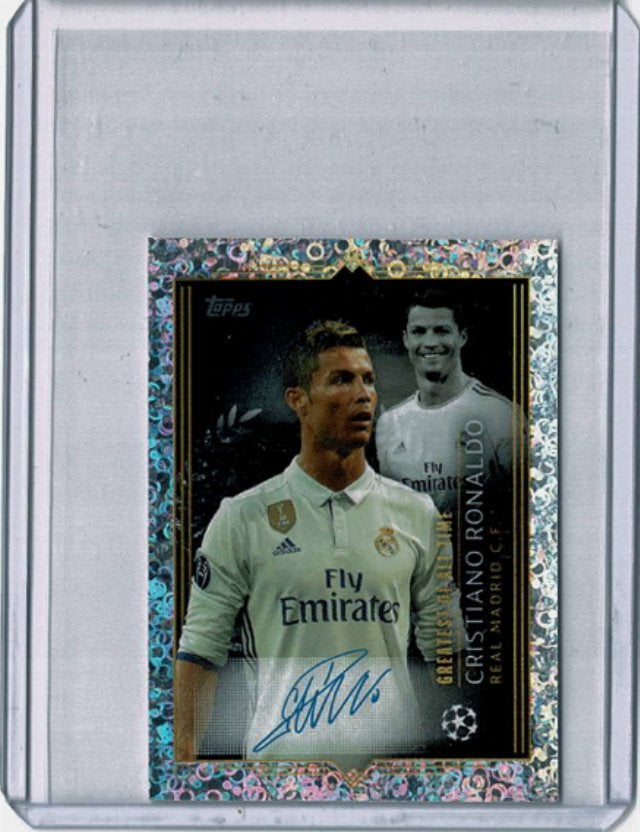 2023 Topps CL Cristiano Ronaldo GOAT Legend Foil #739 Real, Verzamelen, Ophalen of Verzenden, Nieuw, Buitenlandse clubs, Spelerskaart