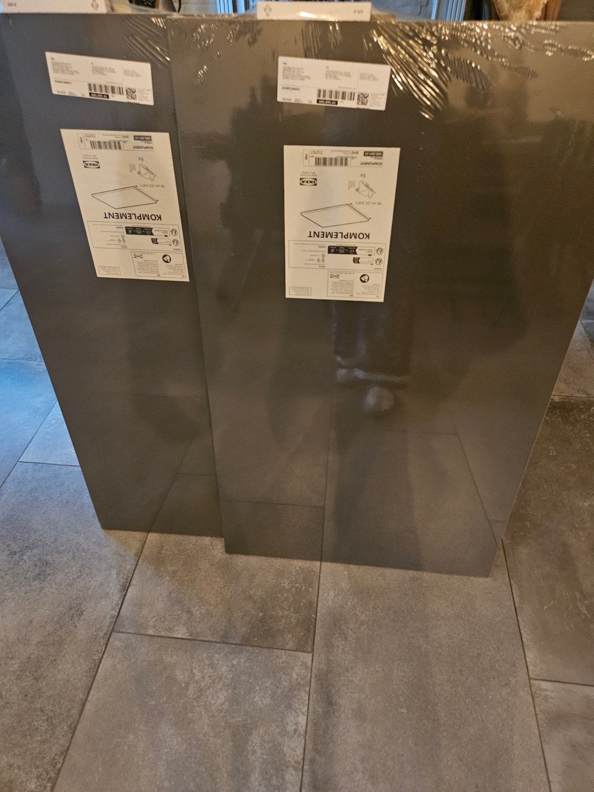2 IKEA KOMPLEMENT Plank - 100x58 cm - Nieuw in verpakking, Ophalen, Met plank(en), Nieuw, 50 tot 100 cm