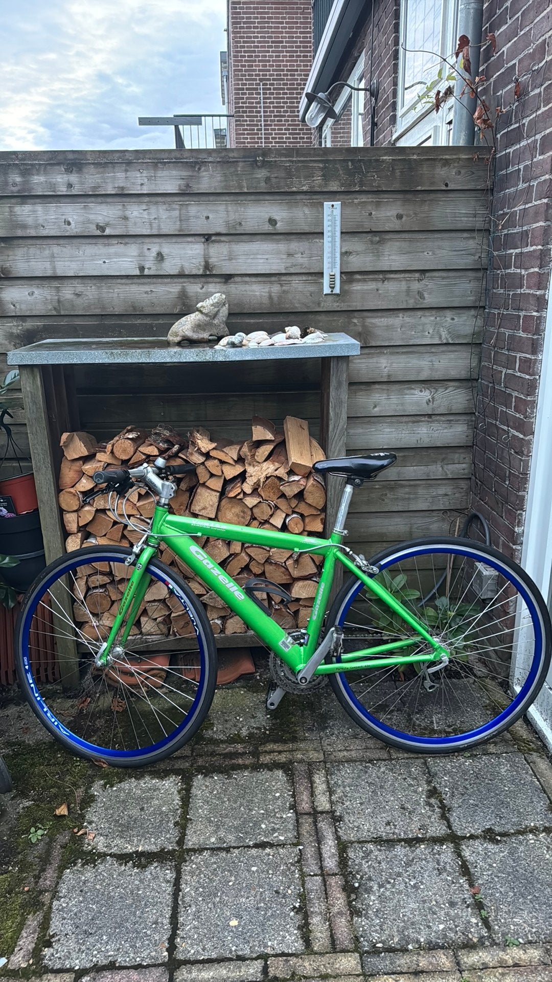 Racefiets, xs, frame 44 cm, retro, Gazelle, recht stuur, Ophalen, 28 inch, Gebruikt, Velgrem