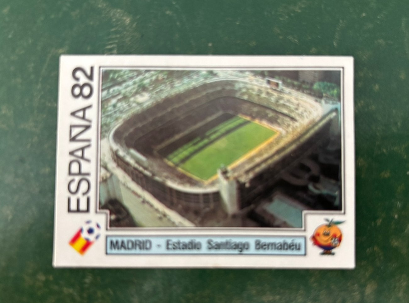 Panini plaatje stadion Santiago Bernabeu Madrid WK 1982, Ophalen of Verzenden, Zo goed als nieuw