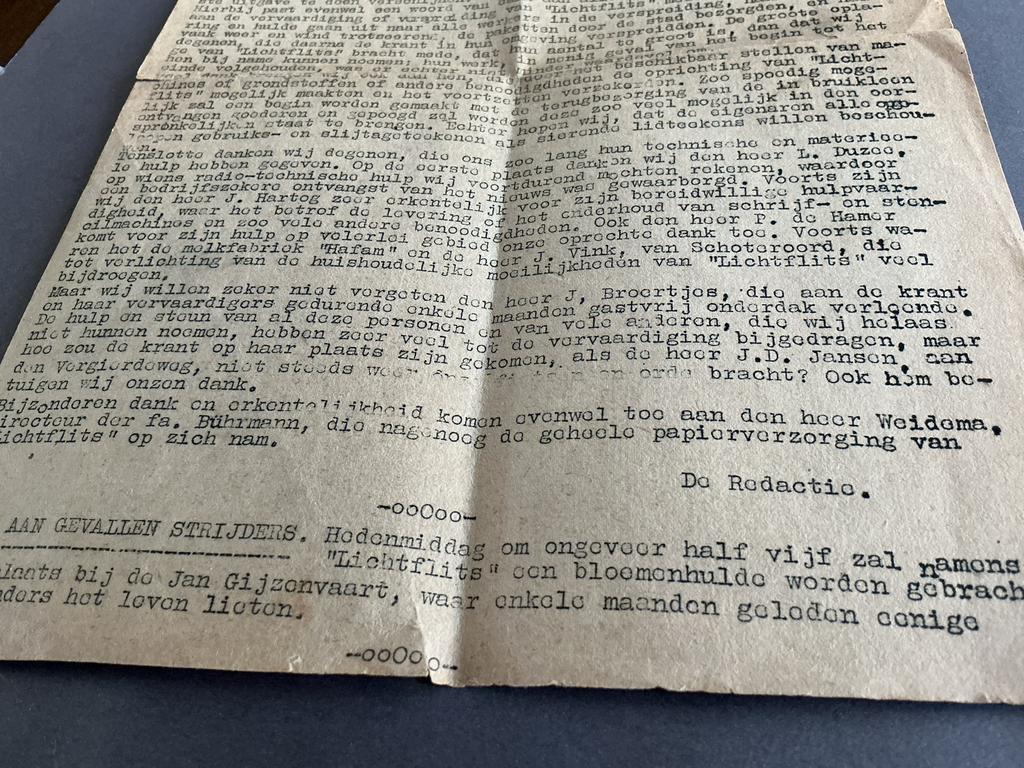 Lichtflits - Illegale krant uit WOII (9 mei 1945), Verzamelen, Militaria | Tweede Wereldoorlog, Verzenden, Nederland