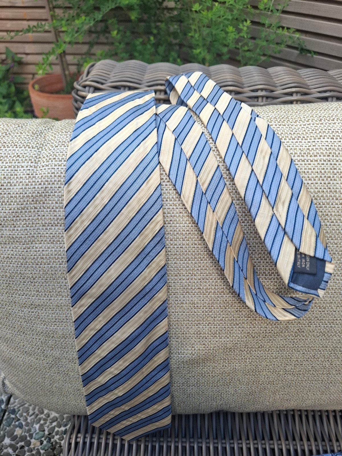 Ermenegildo Zegna stropdas mooie staat, Ermenegildo Zegna, Blauw, Ophalen of Verzenden, Zo goed als nieuw