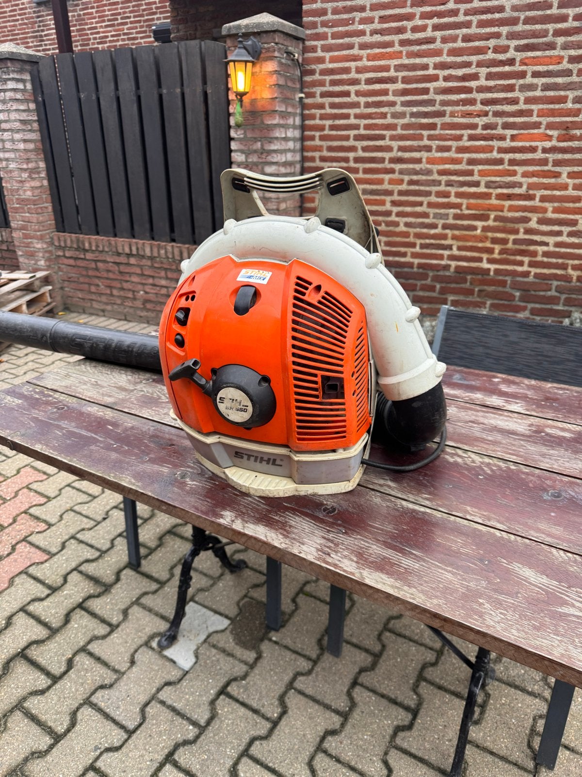 Stihl BR 550 Bladblazer, Ophalen, Gebruikt, Benzine, Ruggedragen