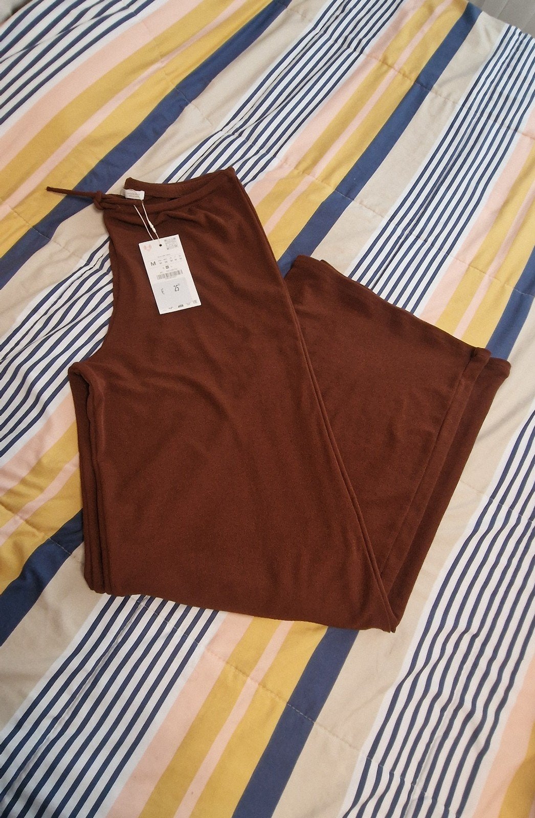Zara bruine broek maat M, Maat 38/40 (M), Bruin, Zara, Nieuw