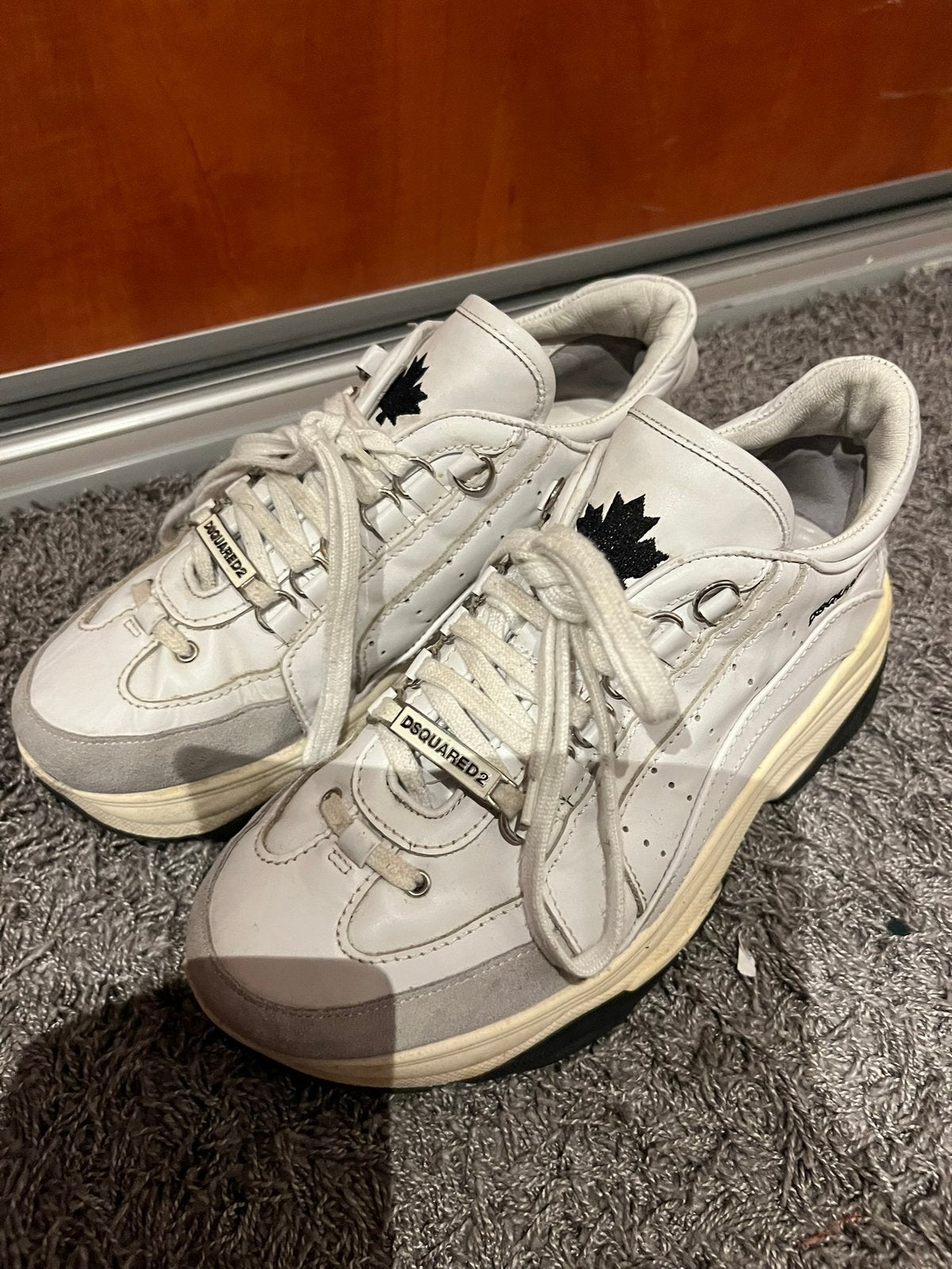 DSQUARED2 leren sneakers maat 40 origineel, F, F, Wit, Ophalen of Verzenden