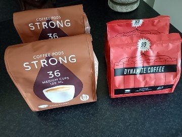 Koffie pads voor senseo, Ophalen