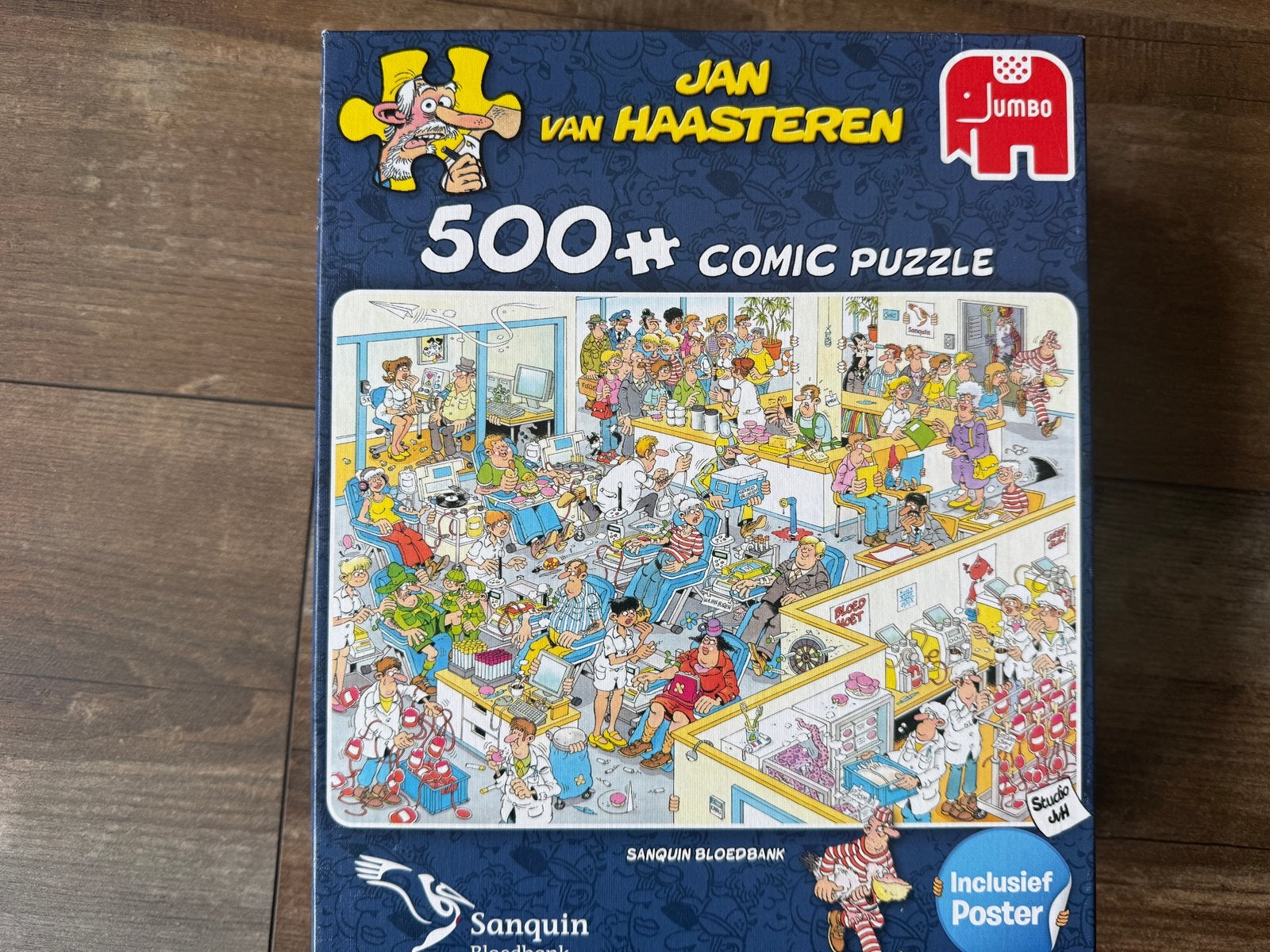 Jan van Haasteren Sanquin Bloedbank 500+ Comic Puzzel, Ophalen, 500 t/m 1500 stukjes, Gebruikt, Legpuzzel