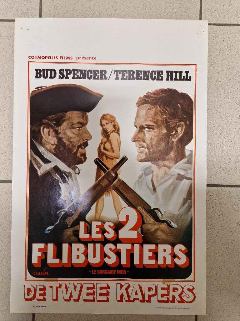 filmaffiche Terence Hill Blackie The Pirate 1971 filmposter, Rechthoekig Staand, Ophalen of Verzenden, Zo goed als nieuw, A1 t/m A3