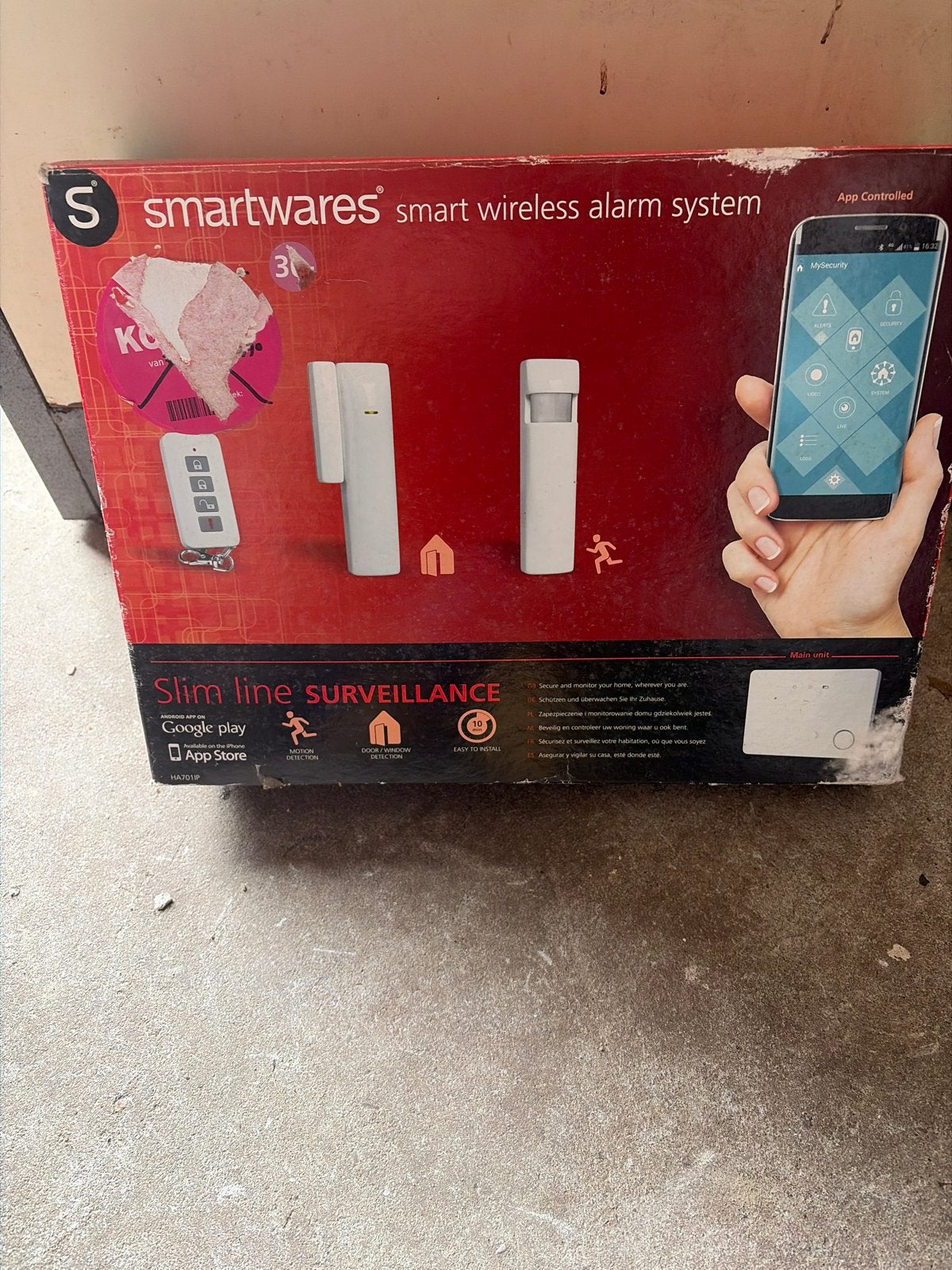 Smartwares Slim Line Smart Draadloos Alarmsysteem, Beweging, Nieuw, Ophalen of Verzenden, Compleet systeem