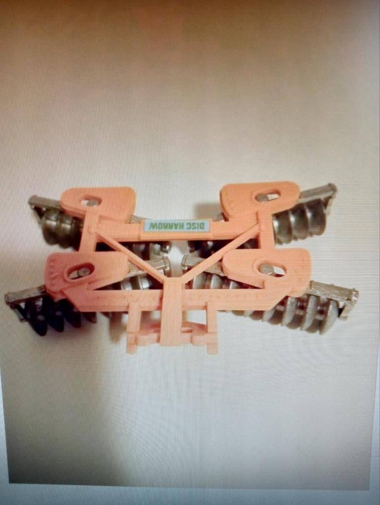 Vintage Speelgoed Schijveneg - 'Disc Harrow', Overige merken, 1:50 of kleiner, Overige typen, Nieuw