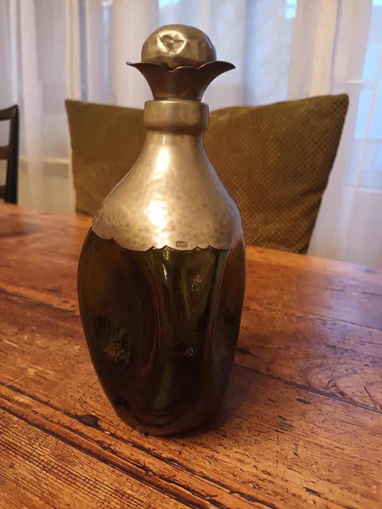 Gerotin vintage karaf van TIN en GLAS, Antiek en Kunst, Ophalen of Verzenden