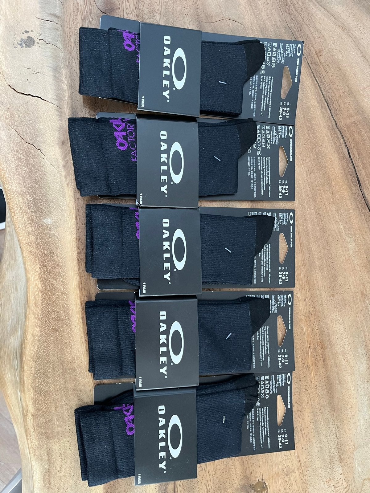 Oakley Factory Pilot Sokken - Maat 39-42 - Zwart/Paars, Kleding | Heren, Sokken en Kousen, Nieuw, Maat 39 t/m 42, Zwart, Ophalen