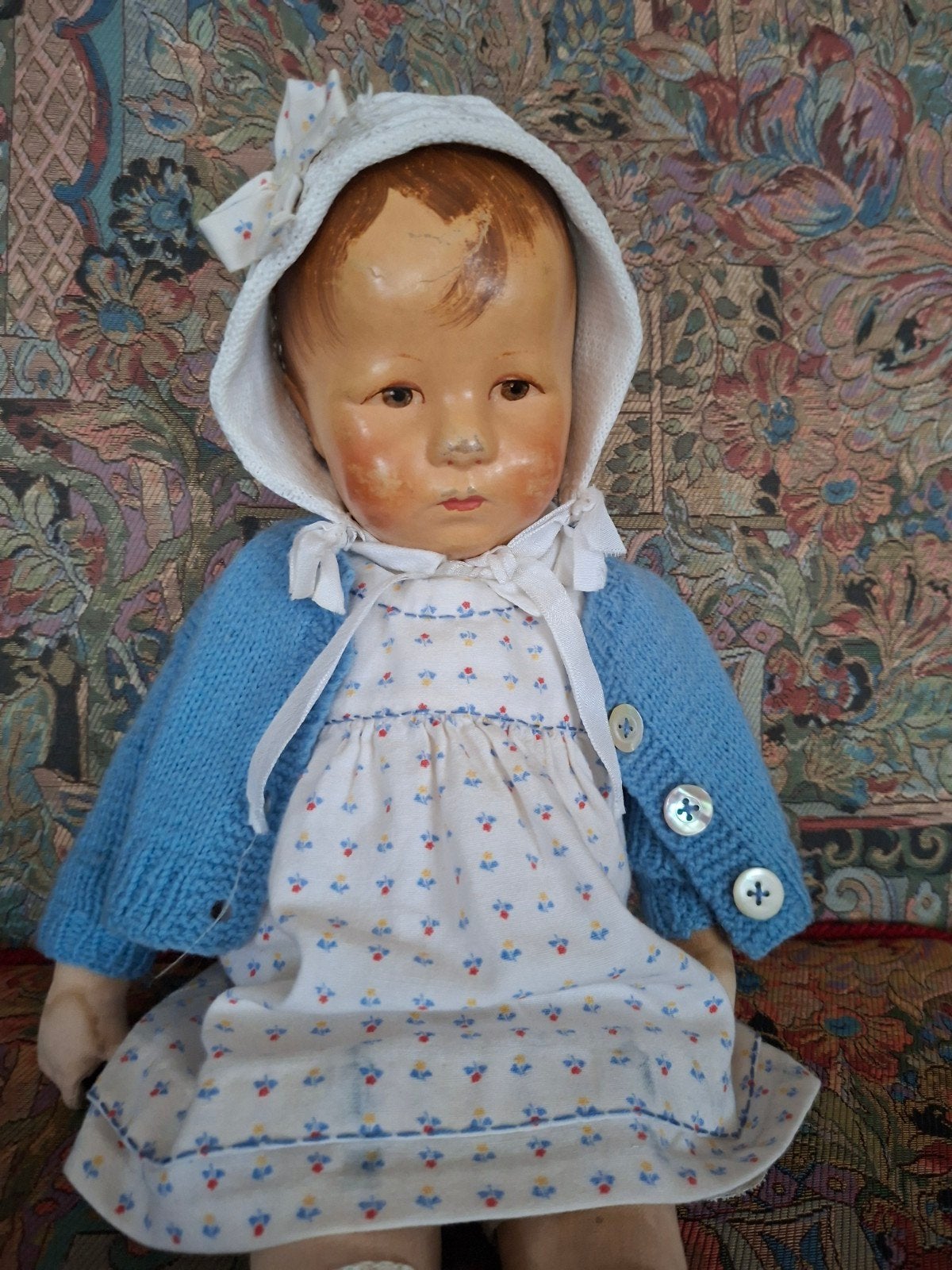 Antieke Kathe Kruse pop Hampelchen 30er jaren, Verzamelen, Ophalen of Verzenden, Gebruikt, Pop